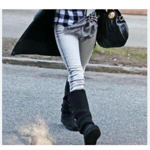 UGG Black Knit Boots size 6